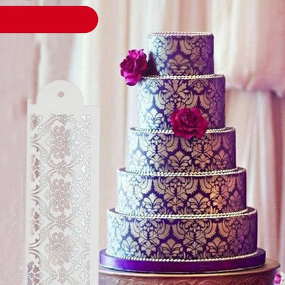 2 Style Cake Side Cupcake Cake Sugarcraft Decoration Cake Mould Plastic Baking Cake Decorating Tool 2 Pieces Cupcake Stencil Cake Side Decorating Templates Powdered Sugar Template Wedding Cake Decor Flower Molding