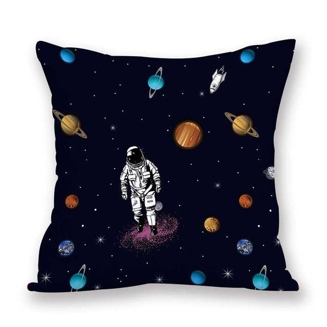 2021 New Space Home Pillow Universe Sun Planet Pillows Decorative Throw Pillow Cover Universe Outer Space Planets Star Pillow Case Pillow Cushion Covers Decorative Pillow Spaceship Cover