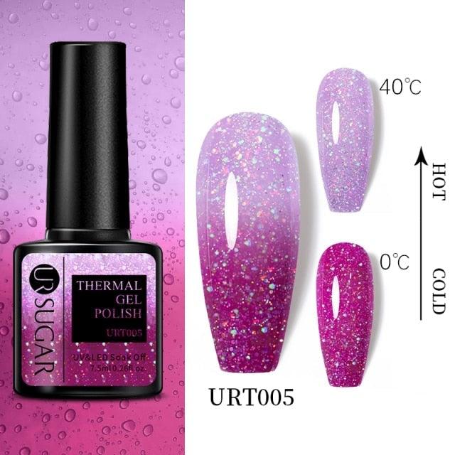 2022 NEW Purple Gel Nail Polish UV Color Changing Gel Nail Polish Stylish Three Layer Effect For Womens