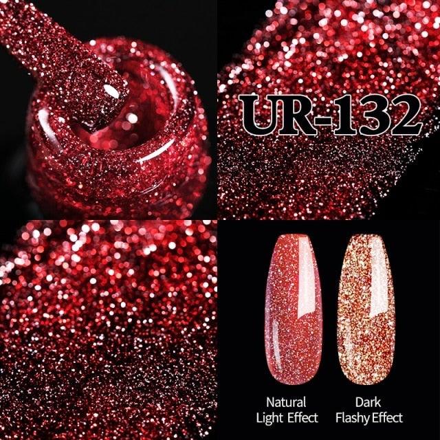 2022 New Reflective Glitter Nail Gel 8ml  Permanent UV/LED Glossy Effect Popular Diamond Nail Gel Design For Womens