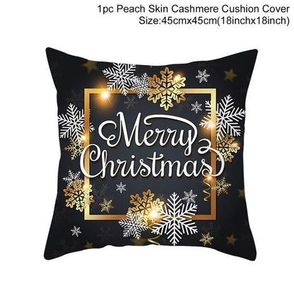 2022 Santa Claus Christmas Pillowcase Decor For Home Christmas Throw Pillow Covers Decorative Snowman Santa Claus Pillow Covers Linen Cushion Cover Couch Pillow Cases Merry Christmas Ornament Xmas Gifts 45x45CM