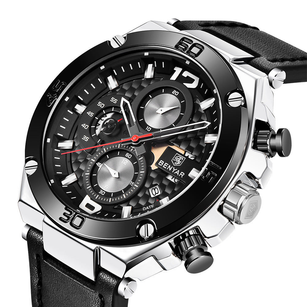 Luxury Sport Mens Watches Quartz Stylish Wrist Watch For Men Chronograph Waterproof and Scratch Resistant