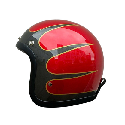 Chopper Low Profile Vintage Motorcycle Helmet - DOT & ECE Approved