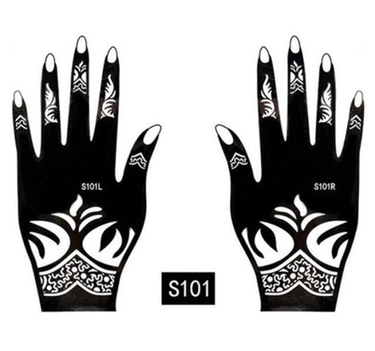 2Pcs/Set Temporary Womens Tattoo 25 Luxury Designs Body Art Waterproof Tattoo For Hands Wedding Party