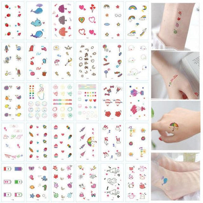 30 Pieces/set Small Luxury Temporary Tattoo Sticker Colorful Drawing Flower Cute Body Tatoo For Kids Adults