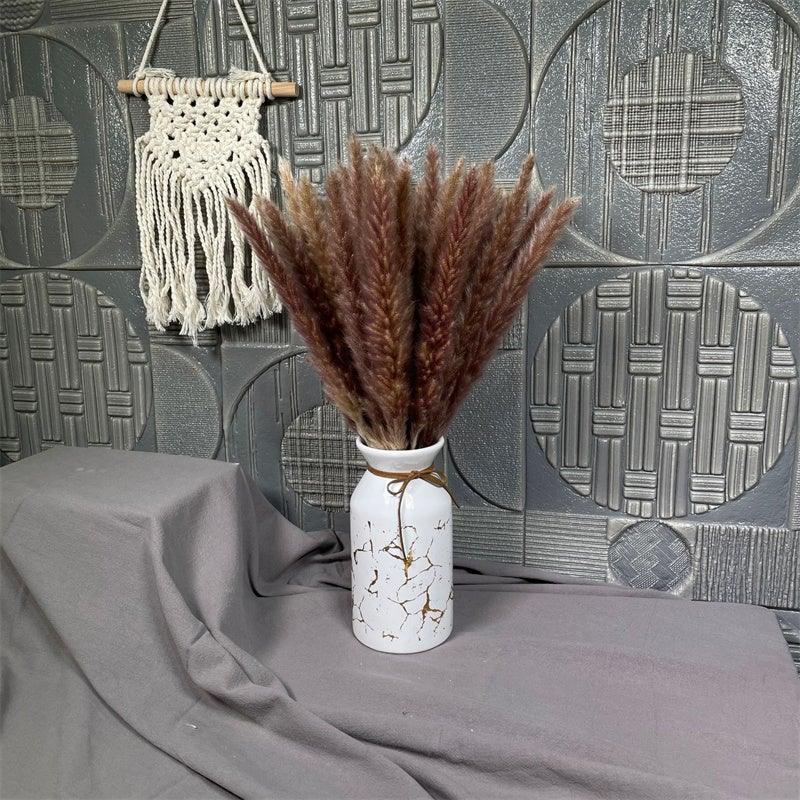30Pcs Dried Bulrush Flowers Bouquet Home Wedding Decoration Table Flores Preservadas Pampas Grass Natural Reed Decor for Room