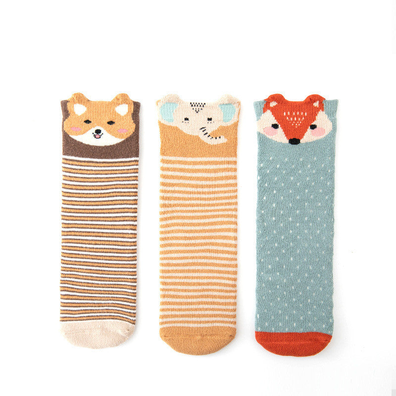 Unisex 3 Pairs Cotton Christmas Baby Socks For Children Boys And Girls Warm Soft Baby Sock