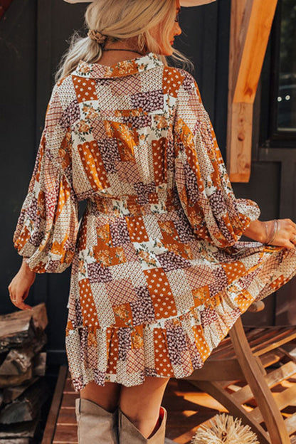 Unique Colorful Mini Shirt Dress Vibrant & Trendy Casual Wear Party Dress