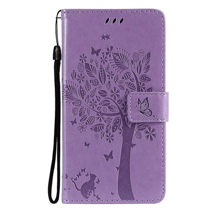 3D Tree Flip Leather Case For iPhone 13 12 Mini Phone Cover PU Leather Wallet Case with Card Holder Kickstand Wrist Strap Flip Cover for iPhone