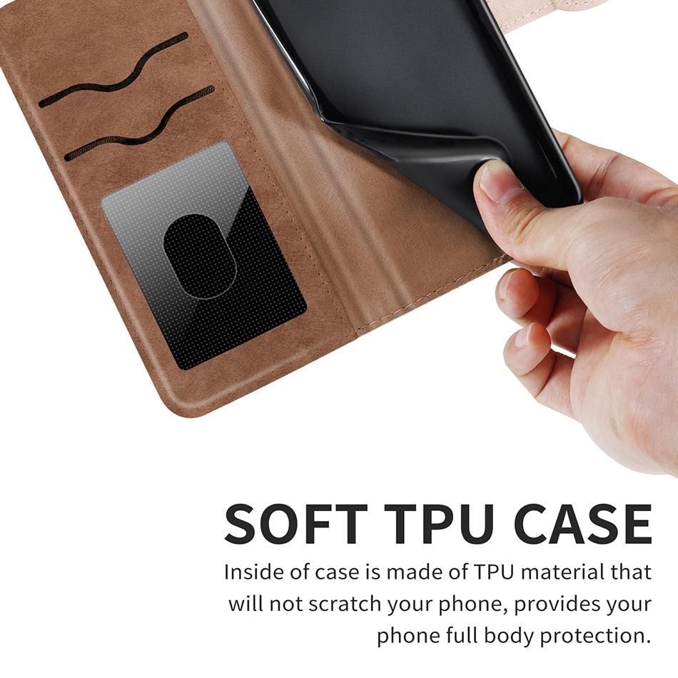 3D Tree Flip Leather Case For iPhone 13 12 Mini Phone Cover PU Leather Wallet Case with Card Holder Kickstand Wrist Strap Flip Cover for iPhone