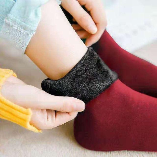3Pairs Female Winter Warm Thicken Thermal Soft Casual Solid Color Socks Wool Cashmere Home Snow Boots Velvet Home Floor Sock For Women
