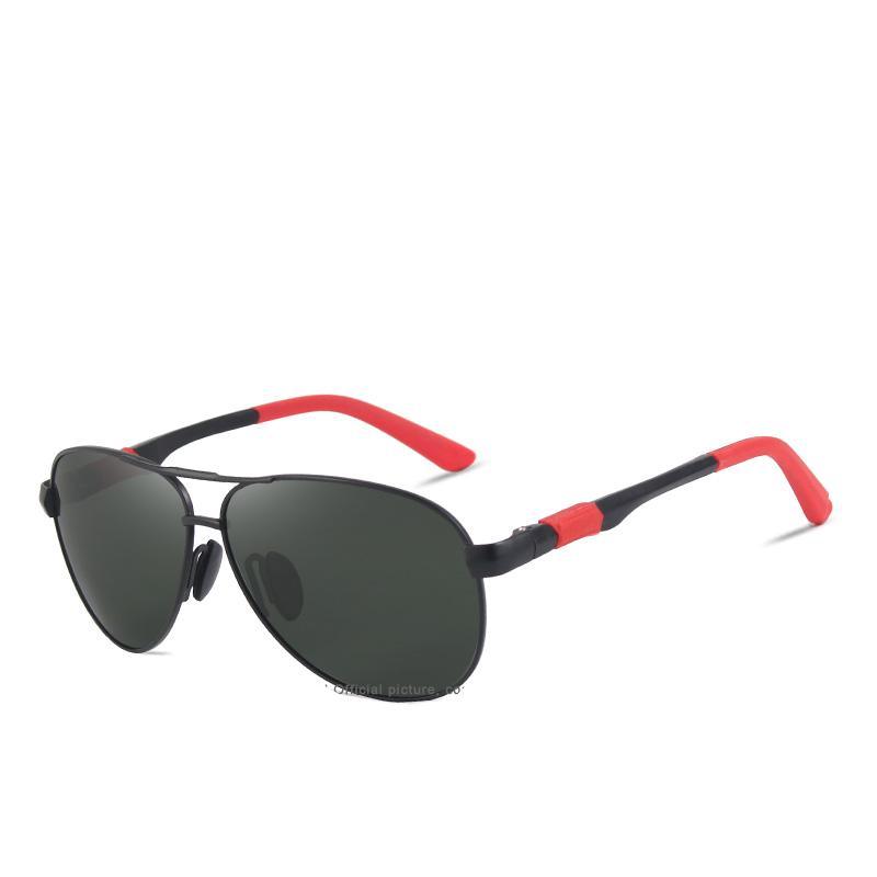 Men 100% Polarized Aluminum Alloy Frame Sunglasses  In Elegant Retro Classic Men's Driving Pilot  Style