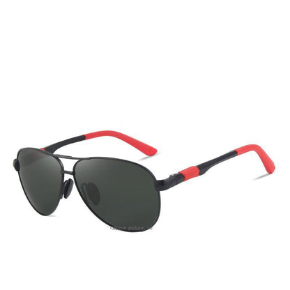 Men 100% Polarized Aluminum Alloy Frame Sunglasses  In Elegant Retro Classic Men's Driving Pilot  Style