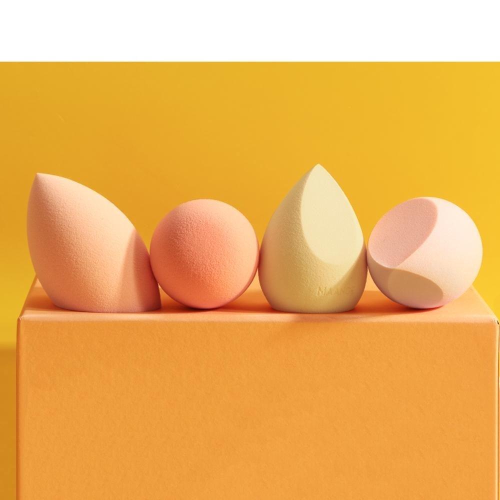 4Pcs Makeup Sponge Set Blender Cosmetics Concealer Blending Powder Liquid Cream Colorful Makeup Sponges Set For Womens