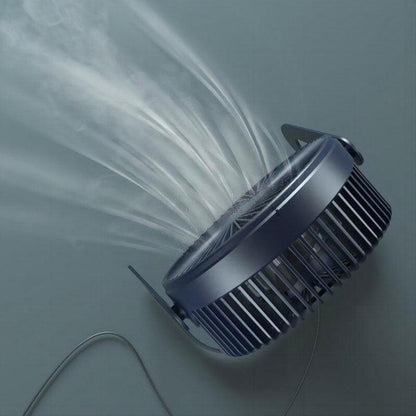 5 Inch USB Desktop Fan 360° Rotating Mini Adjustable Portable Electric Fan Summer Mute Air Cooler For Home Office Strong Wind Two Speed Modes Super Silent Mini Portable Desktop USB Cooler Cooling Fan