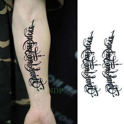 57 Sheets Temporary Tattoo Stickers Set Waterproof Temporary Tattoo Waist Arm Modern Stylish Big Black Tattoos For Womens Mens