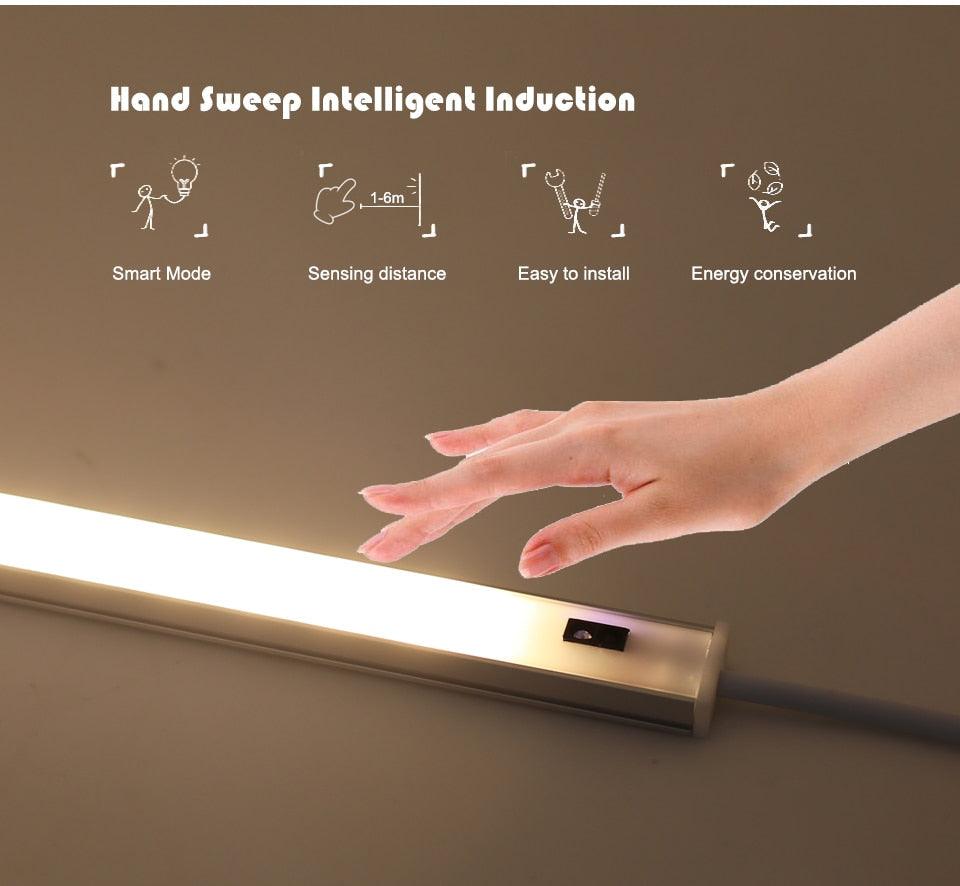 5V USB LED Strip Desk Lamp Hand Sweep Switch Motion Sensor Lamp Table Lamp Children Study Room LED Under Cabinet Kitchen Lights Decorative Table Lamp Cute Study Lamps for Bedroom Décor