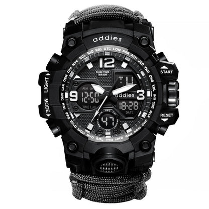 Military Survival  Men Watch With Compass/whistle /scraper/Waterproof 30M Outdoor Men Sports G Style -Shock Watch Relogio Masculino