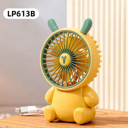 Creative Cartoon Bear Desktop Mini Fans Big Wind Desktop Portable USB Charging Handheld Fan Portable Air Conditioning Handheld Cooling Fan Charging Usb Fan Portable Handheld Fan