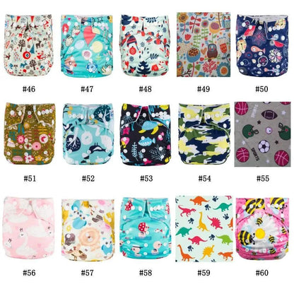 6pcs/Pack Baby Cloth Diapers Microfleece Linning Pocket Diaper Washable Reusable High Quality Nappy