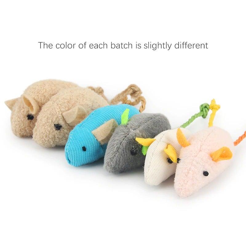6pcs/lot Mix Pet Toy Catnip Mice Cats Toys Fun Plush Mouse Cat Toy For Kitten Skitter Critters Cat Toy Value Pack