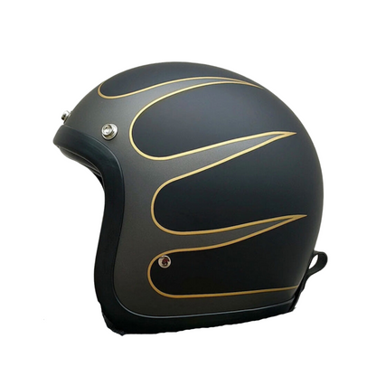 Chopper Low Profile Vintage Motorcycle Helmet - DOT & ECE Approved