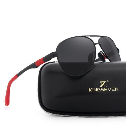 Men 100% Polarized Aluminum Alloy Frame Sunglasses  In Elegant Retro Classic Men's Driving Pilot  Style