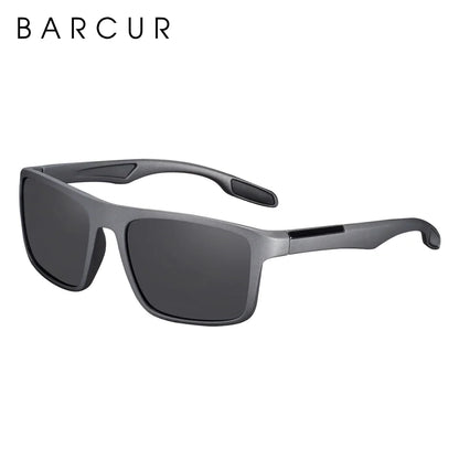 BARCURTR90 Ultralight Polarized Sunglasses for Men Vintage Square Eyewear with UV400 Protection for Summer