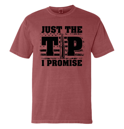 Just The Tip I Promise Flag (Front Print)