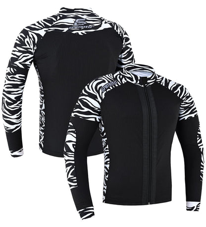 Men's Mesh Black &  White Motorcycle Shirt | CE Level 2 Certified Protection