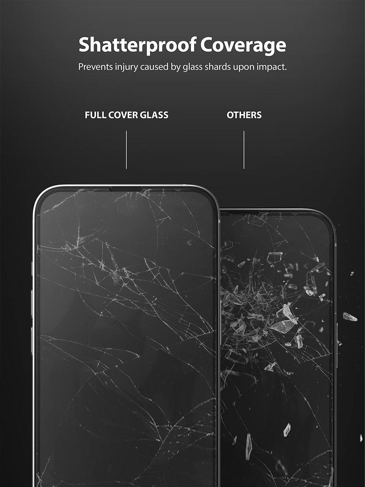 2PCS Super Glass for iphone 14 13 Pro Max screen protector best Oleophobic Coating 2.5D edge full glue cover for iPhone 14 13 mini Black Edge 9H Tempered Glass Film Case-Friendly HD Clear Screen Protector For iPhone