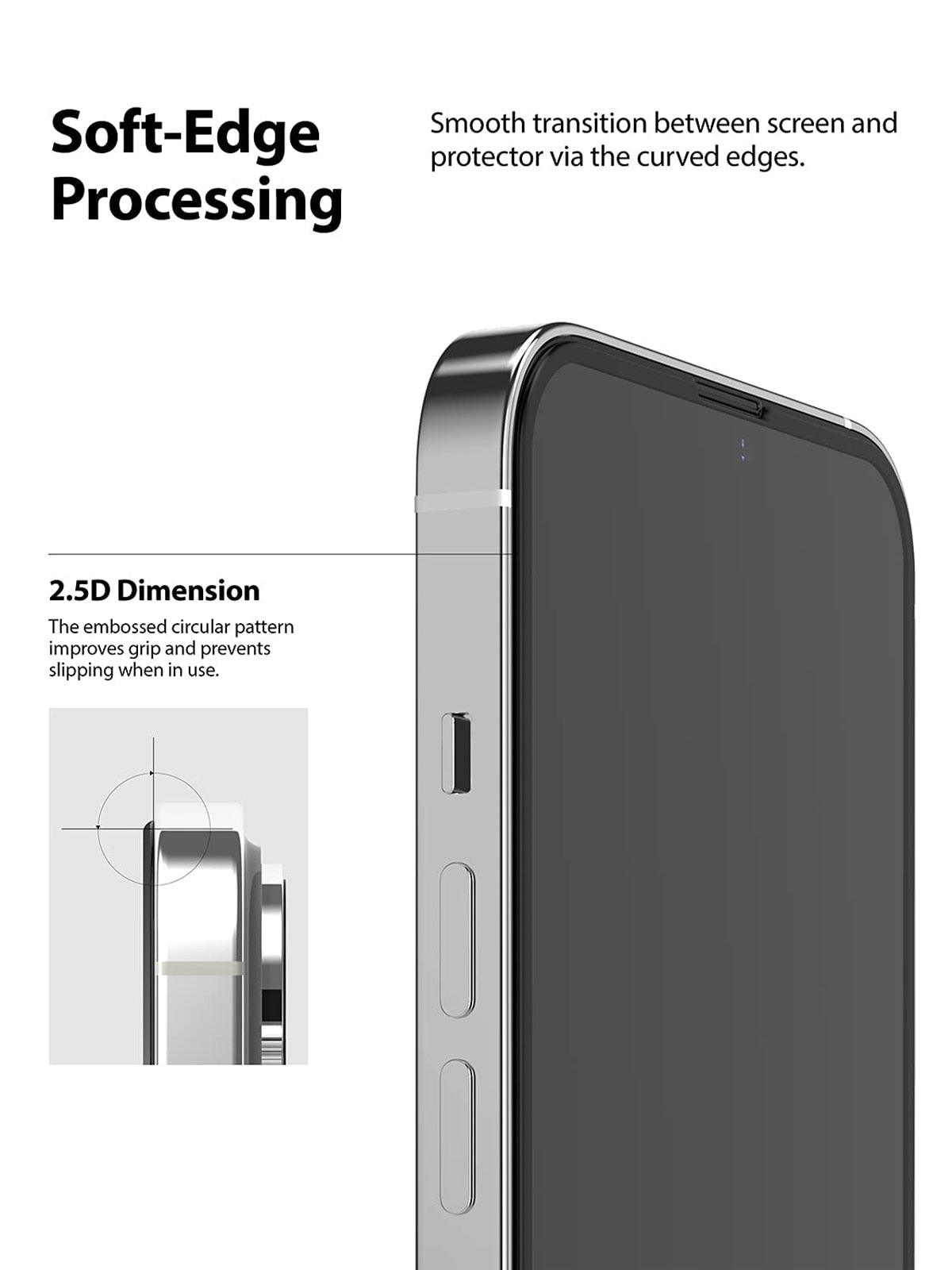 2PCS Super Glass for iphone 14 13 Pro Max screen protector best Oleophobic Coating 2.5D edge full glue cover for iPhone 14 13 mini Black Edge 9H Tempered Glass Film Case-Friendly HD Clear Screen Protector For iPhone