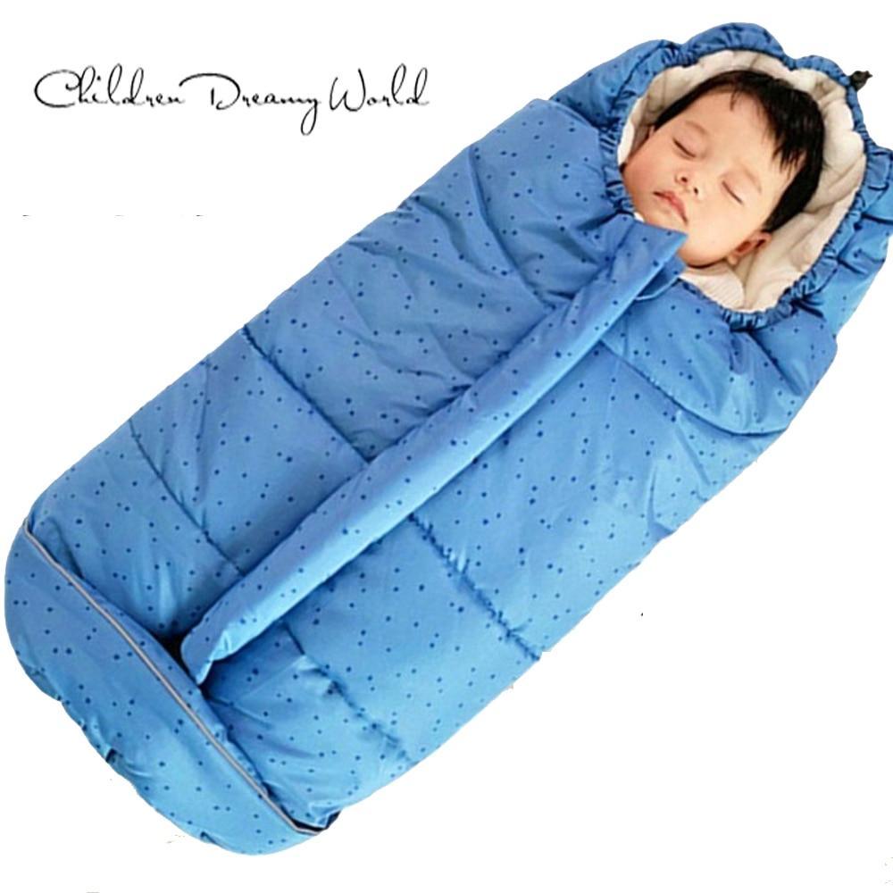 Newborn Winter Warm Baby Sleeping Bag Sleep sack For Stroller for Baby Sleep Sack Thickening Dual-use  For Baby Kids