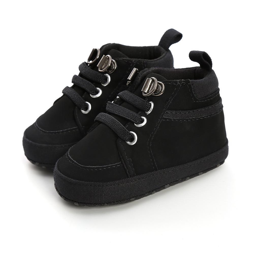 Warm Infant Baby First Walkers Soft Sole Newborn Leather High Top Non-slip Shoes Sneaker Baby Shoes