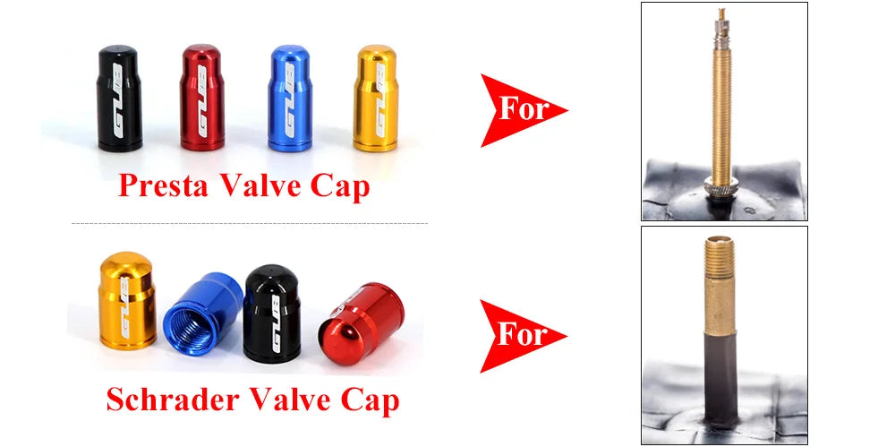 Aluminum Valve Stem Caps (Bike/Motorcycle/Car)