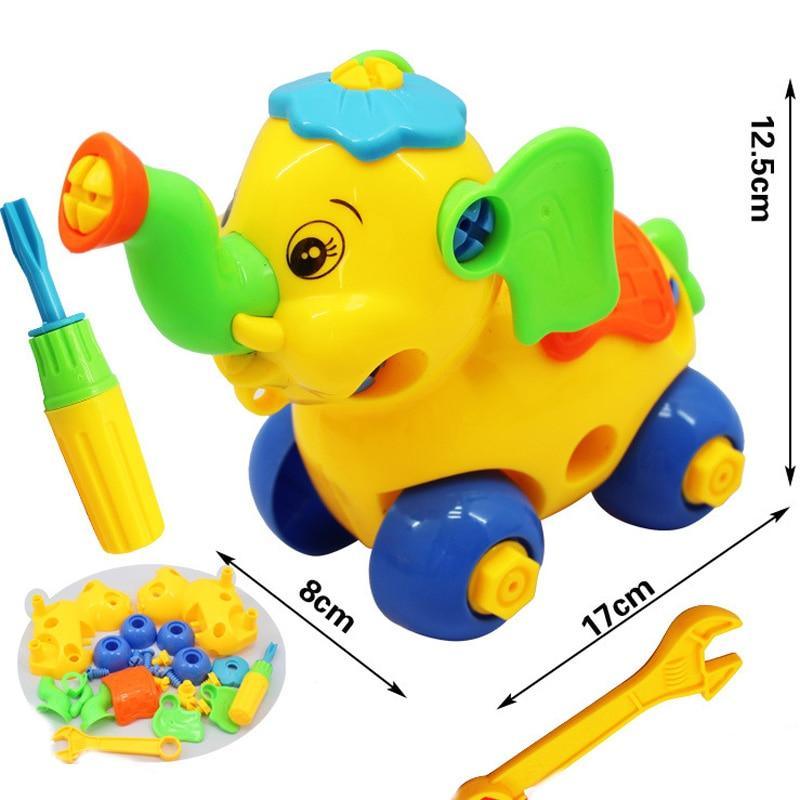 Early Learning Education Screw Nut Group Installed Plastic 3d Puzzle Disassembly Motorcycle Kids Toys for Children Jigsaw