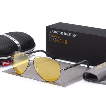 Retro Vintage Elegant Luxury Business High Quality Men  Polarized Aviation Pilot Retro Classic Sunglasses With UV400 Protection