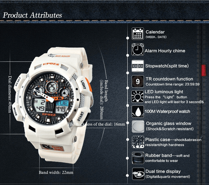 STEVVEX Fashion Luxury G Style Military Men's Sports Digital Watch Male Analog Wristwatch Diver For Men's and Boys