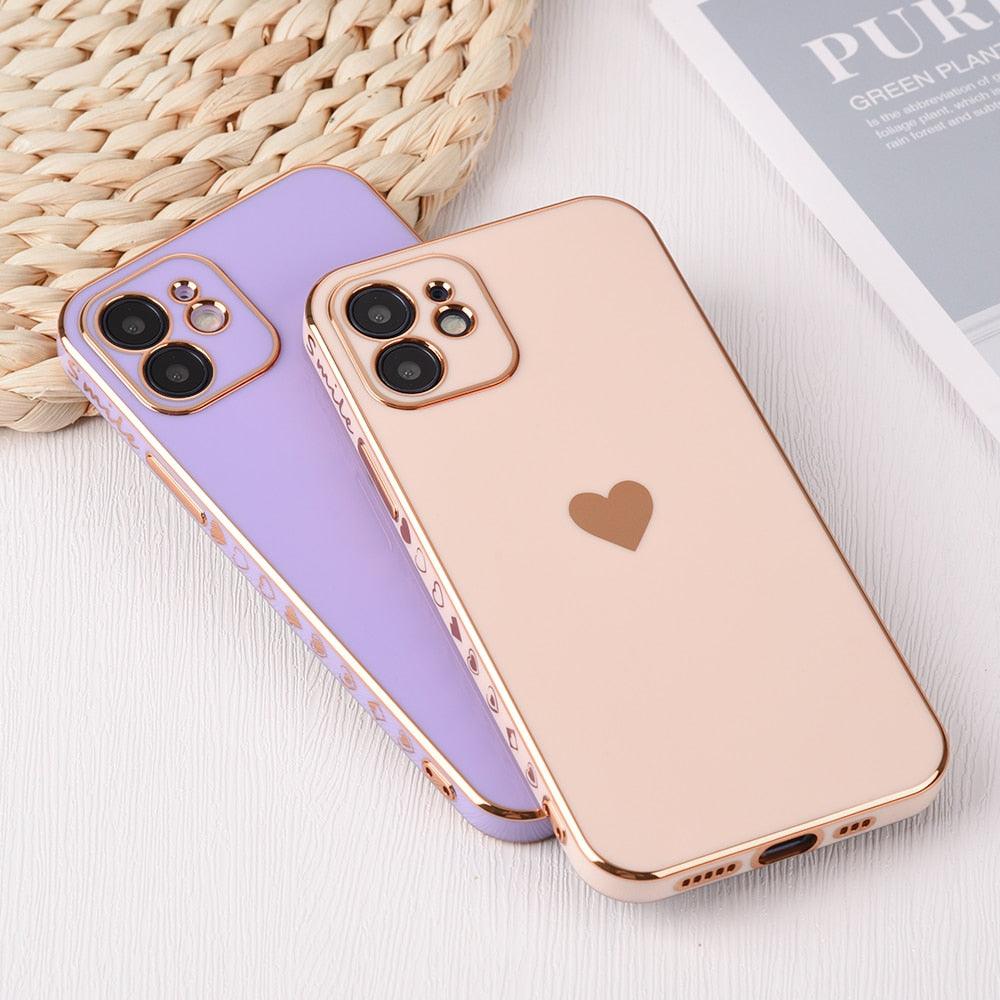Elegant Women Phone Case For iPhone 13 14 Pro Camera Lens Protection For iPhone 12 11 Pro Max 14Plus Shockproof Case Luxurious Bumper Cute Pattern Women Girls Soft Silicone Shockproof Camera Case