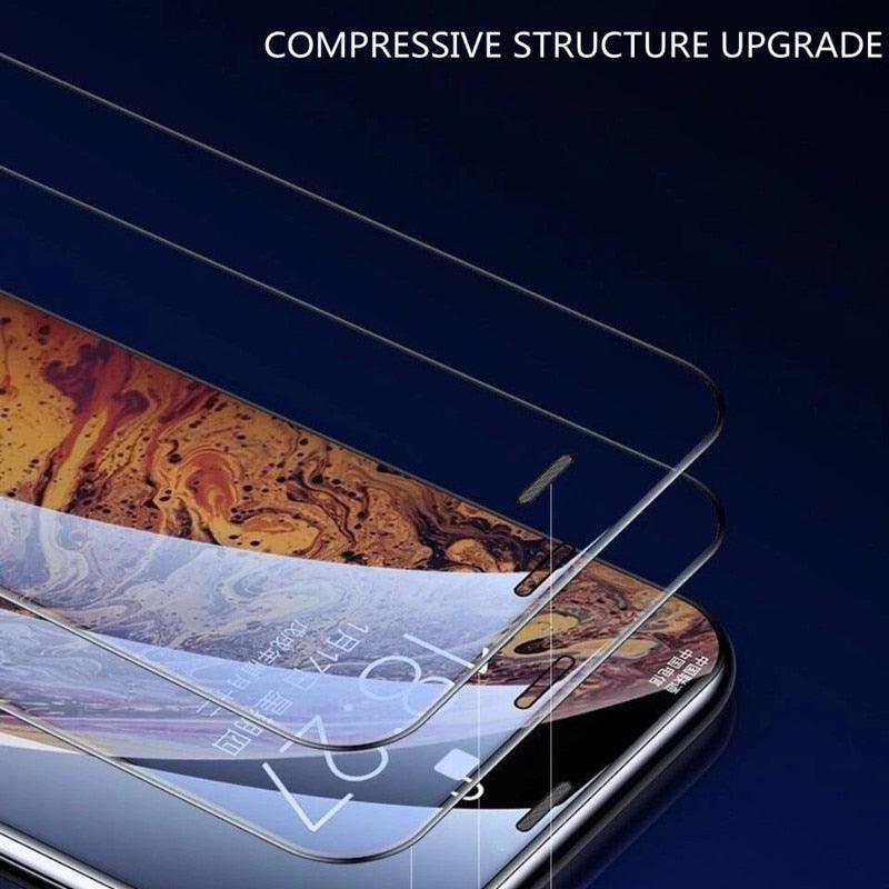 3Pcs Dust Net Protective Glass For iPhone 13 12 11 Pro XS Max XR 12 Mini Full Cover Protector Tempered Glass on iphone 13 14 Pro  Soft Flexible Ceramic Film Screen Protector Compatible with iPhone