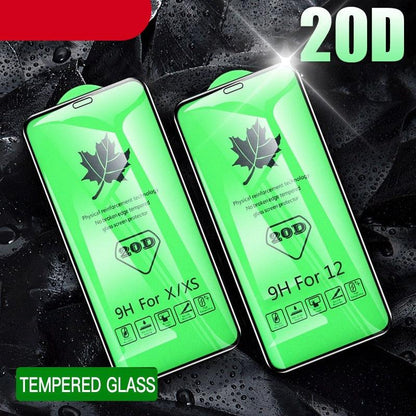 20D Full Cover Tempered Glass For iPhone 11 12 13 mini Pro X XR XS Max Screen Protector For iPhone 6 7 8 Plus SE Protective Film HD Clear Easy Installation Frame 9H Hardness Bubble Free Anti-Scratch & Anti-Fingerprint
