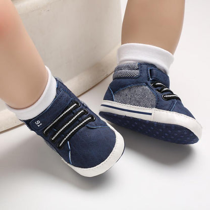 0-18M Newborn Baby Soft Sole Shoes Boys Kids Lace-Up Ankle Boots Sneakers Perfect Baby Gift
