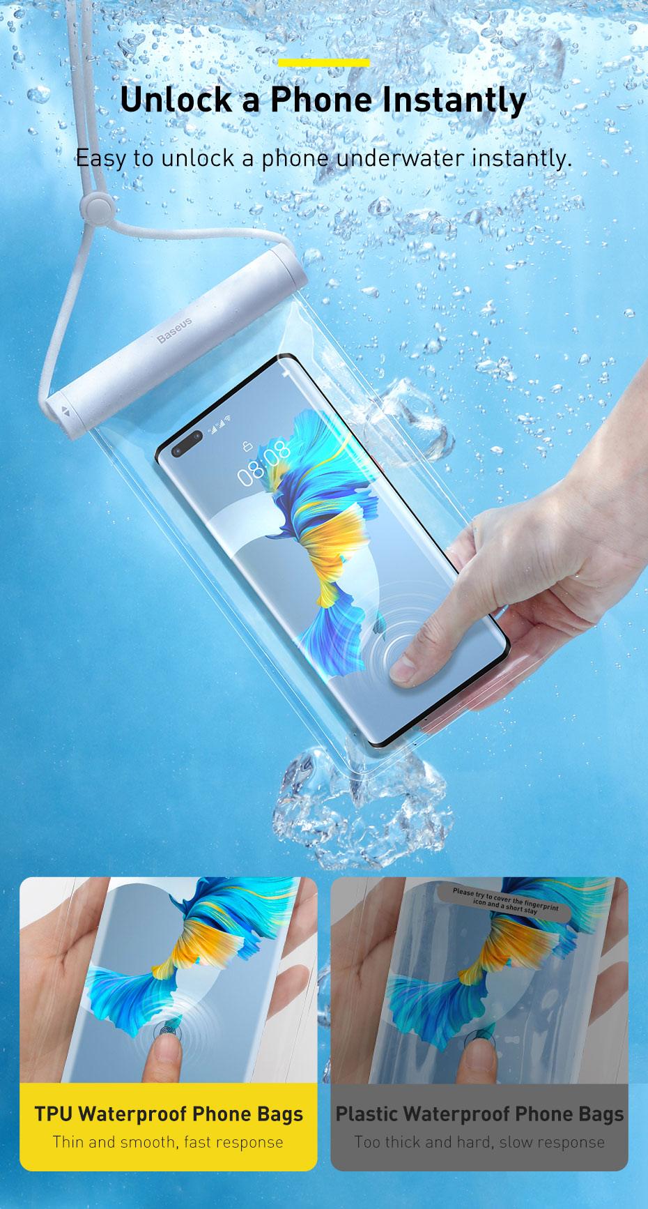 Waterproof Phone Case for iPhone 13 12 Pro Max Swim Water Proof Phone Bag Universal Protection Cover Waterproof Mobile Phone Case Underwater Mobile Phone Case
