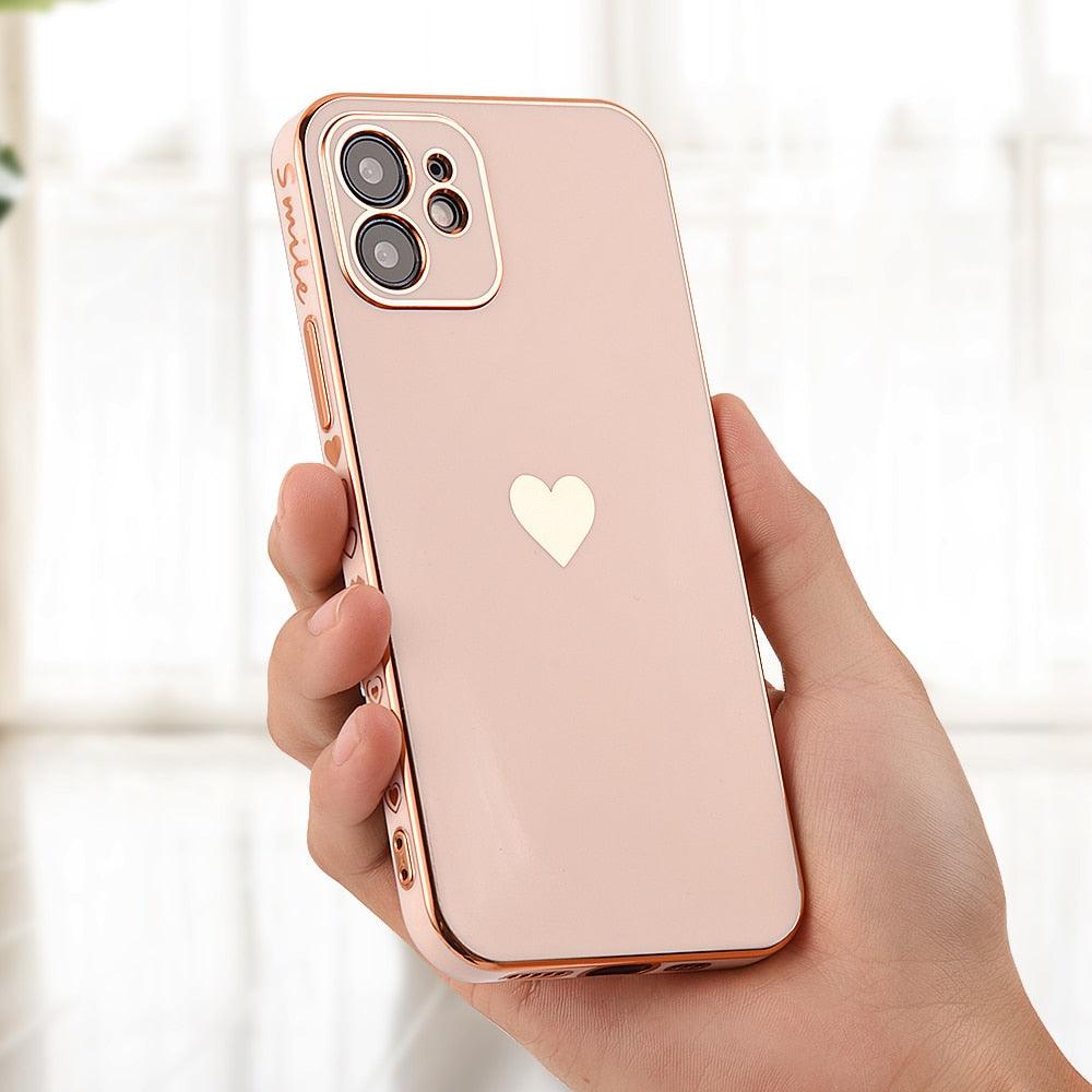 Elegant Women Phone Case For iPhone 13 14 Pro Camera Lens Protection For iPhone 12 11 Pro Max 14Plus Shockproof Case Luxurious Bumper Cute Pattern Women Girls Soft Silicone Shockproof Camera Case