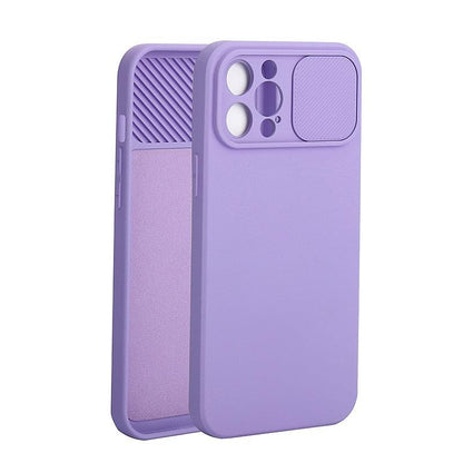 Sliding Lens Protective Silicone Case For iPhone 11 Pro Max Mini 12 Pro 13 Push Cover iphone Slide Camera Cover Case with Camera Lens Protector Cover Silicone Bumper Slim Phone Cover Compatible with iPhone