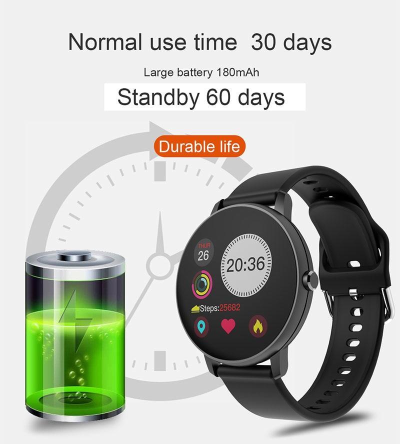 New Fashion Fitness Smart Sports Waterproof Watch For iOS/Android Sistems Smartwatch For Men and Women With Heart Rate Blood Pressure Tracker Modern Design