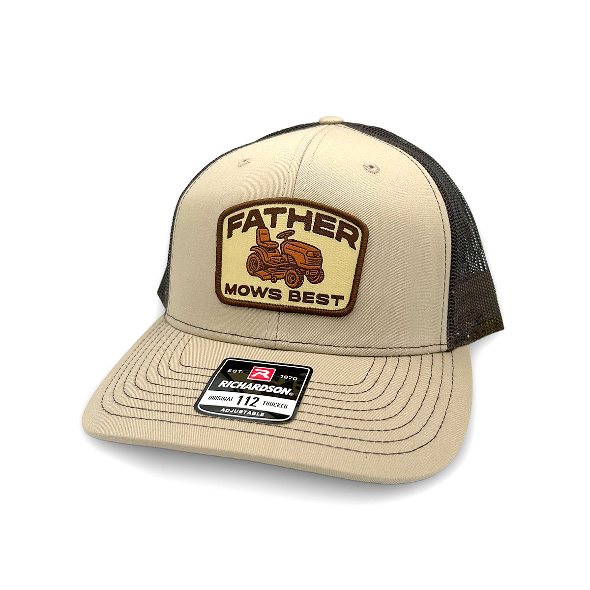 Father Mows Best Brown (Woven Patch)