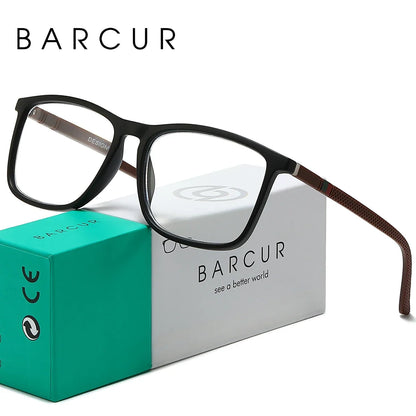 BARCUR Original Design Unisex Lightweight Reading Glasses – Classic and Comfortable Eye Protection for Men and Women Rectangle Frame