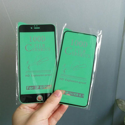 3PCS 100D Ceramic Protective Glass For iPhone 14 13 12 Mini 11 Pro XR XS Max X 8 7 Plus SE 2020 Soft Screen Protector Film Series Tempered Glass Screen Protector