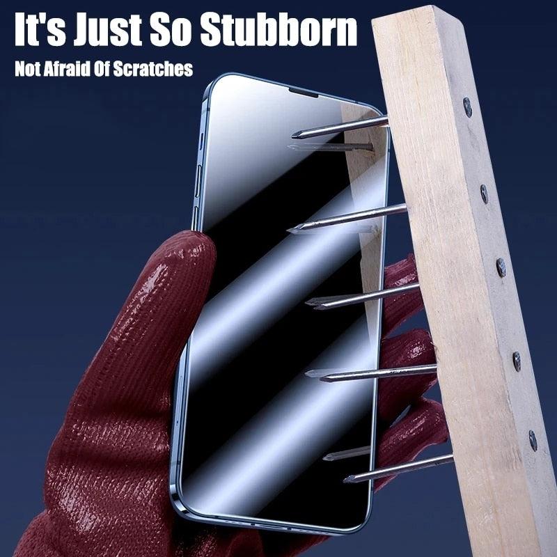 4Pcs Full Cover Screen Protectors for IPhone 13 11 12 Pro Max Mini 13Pro 11Pro 14 PRO XS MAX X XR SE 6S 8 7 Plus Tempered Glass  Ultra Clear Tempered Glass Case Friendly Easy to Install Screen Protector